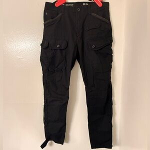 NEW! G-Star Raw Jungle Relaxed Tapered Black Cargo Pants  - Size: 33x36